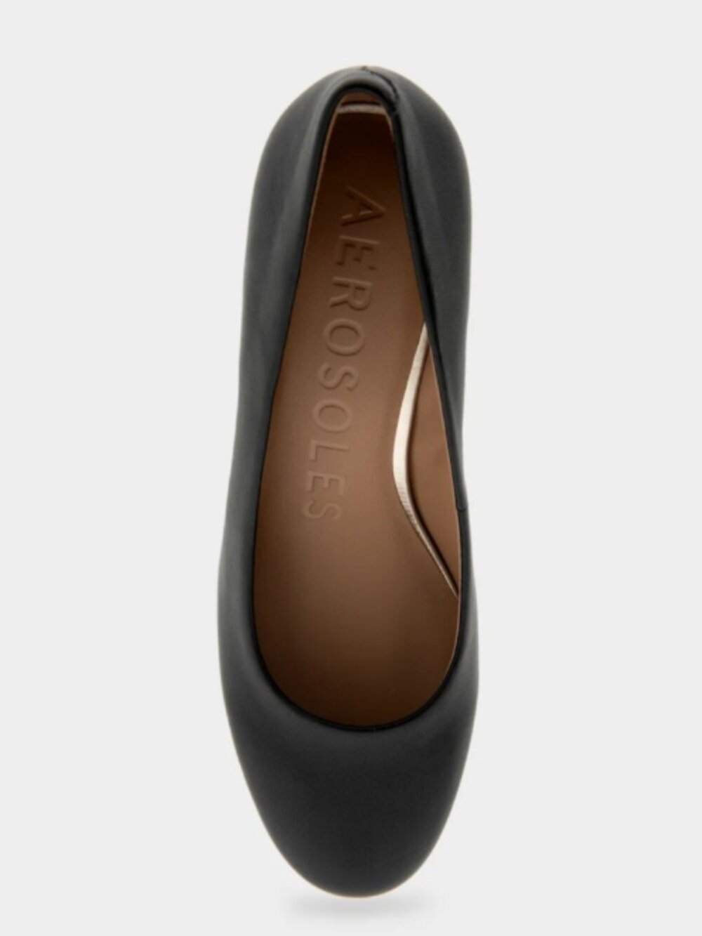 NWT Aerosoles Ebel Black Leather Mid Heel Pump Size 8.5 Wide - Picture 10 of 12